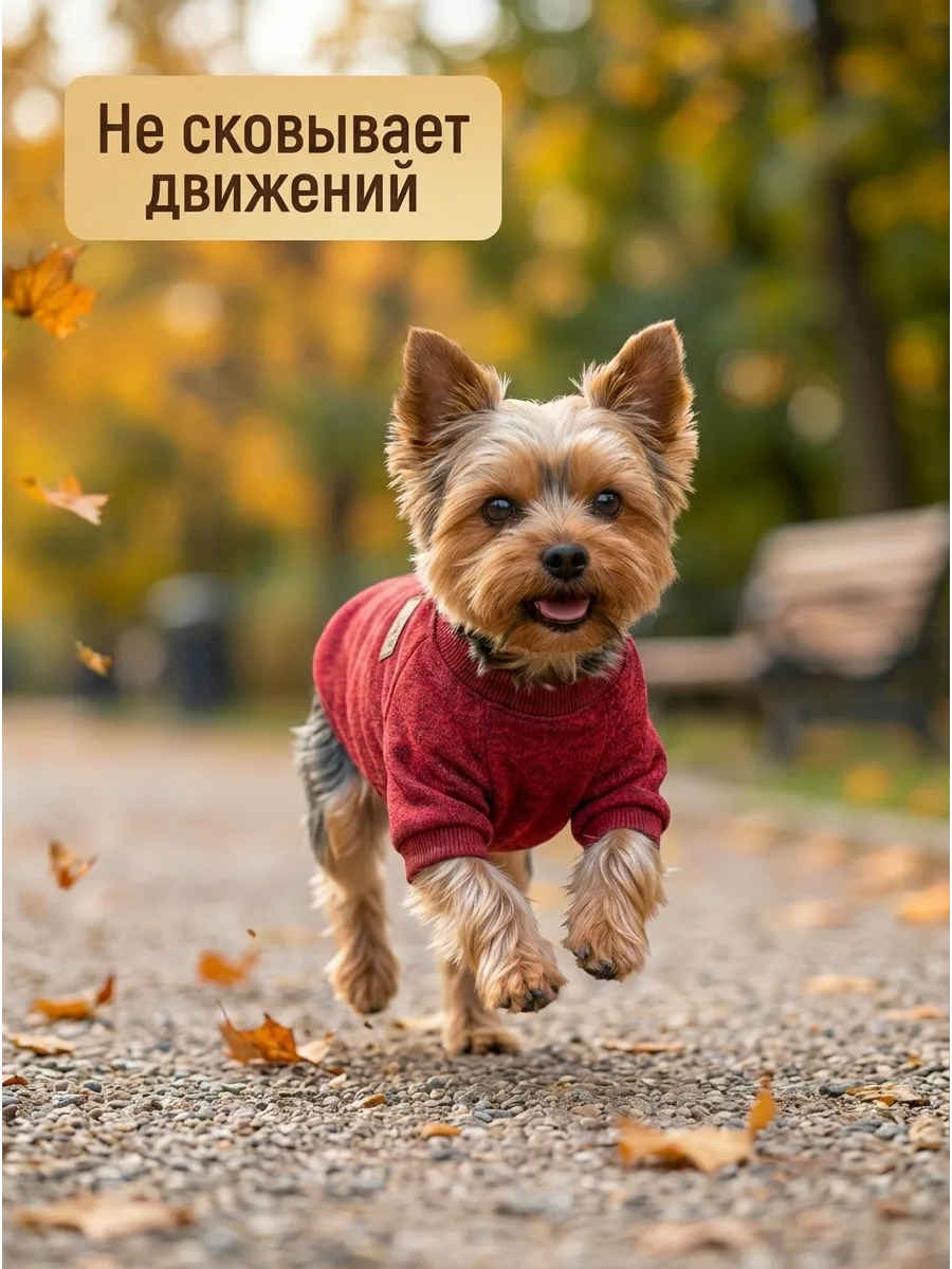 Толстовка теплая для собак мелких пород